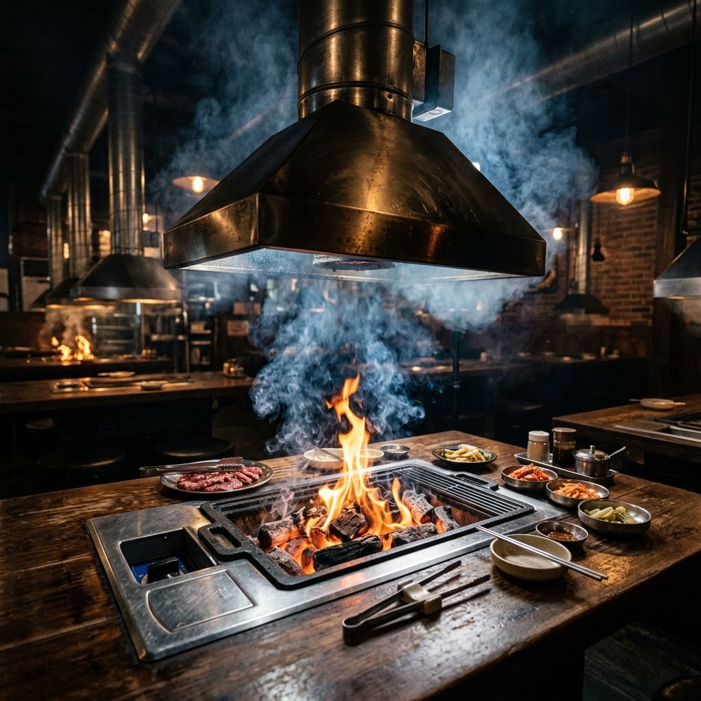 BBQ smoke control ESP — heavy smoke and grease filtration for grill restaurants