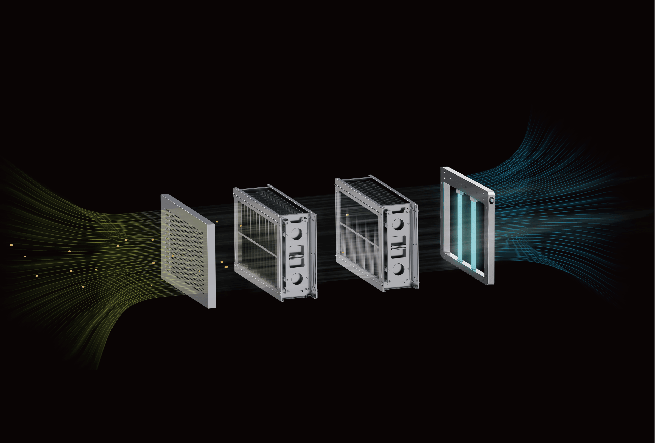 LK-A Series 4-Stage ESP Purification Principle Diagram
