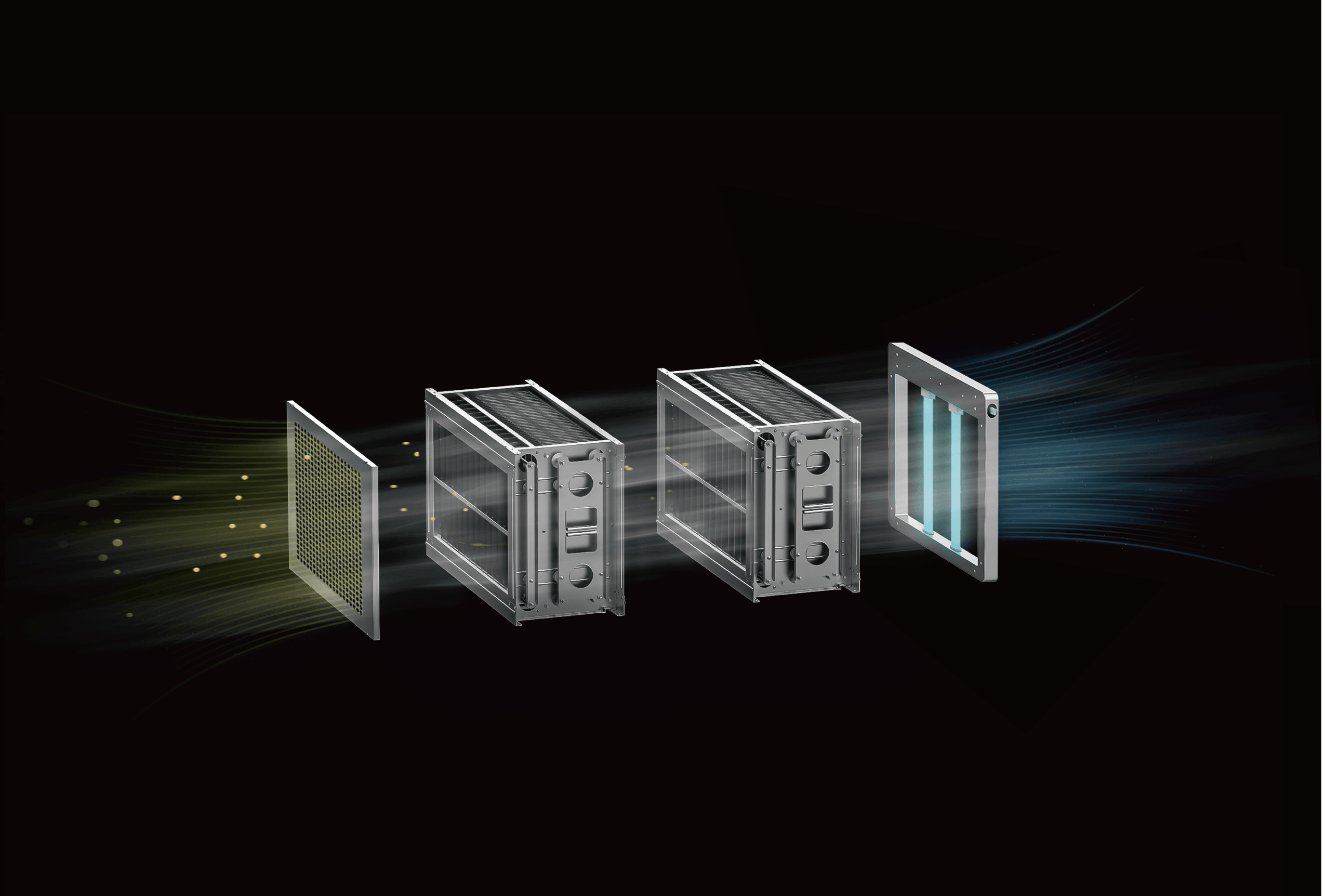 LK-D Series 4-Stage ESP Purification Principle Diagram