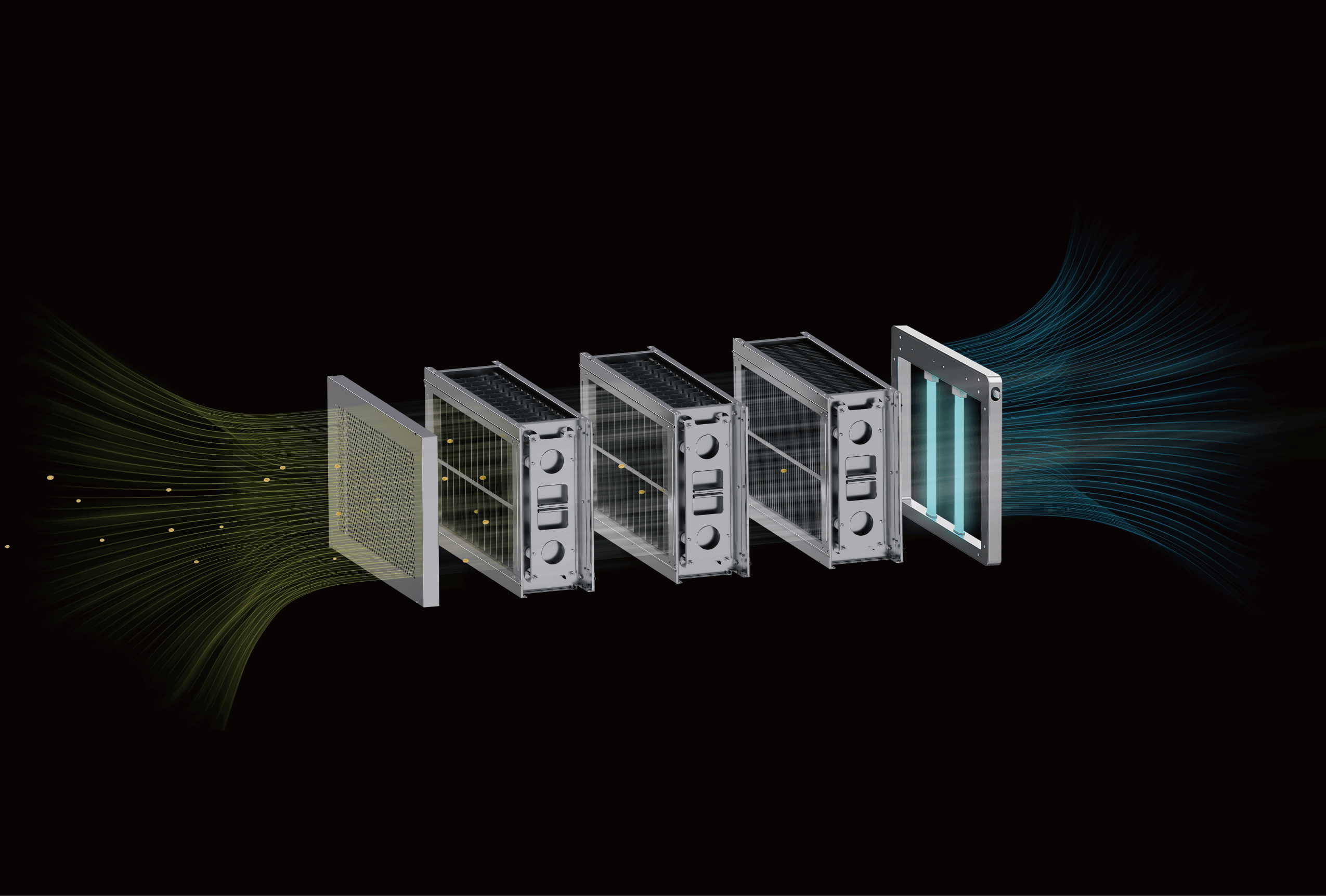 LK-K Series 5-Stage ESP Purification Principle Diagram