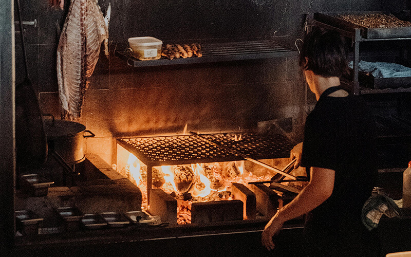 Multi-cuisine open kitchen restaurant with ESP exhaust system