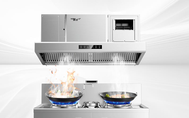 Polygee Integrated Kitchen Hood ESP for new restaurant